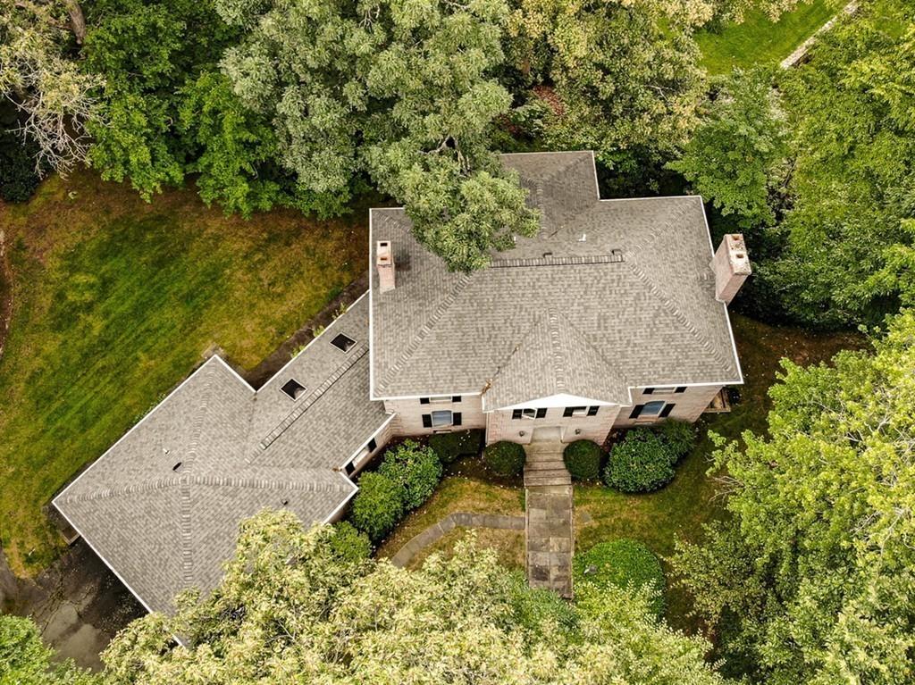 75 Old Farm Road Wellesley, MA 02481 - Photo 6 of 28 an aerial view of a house with swimming pool and outdoor space