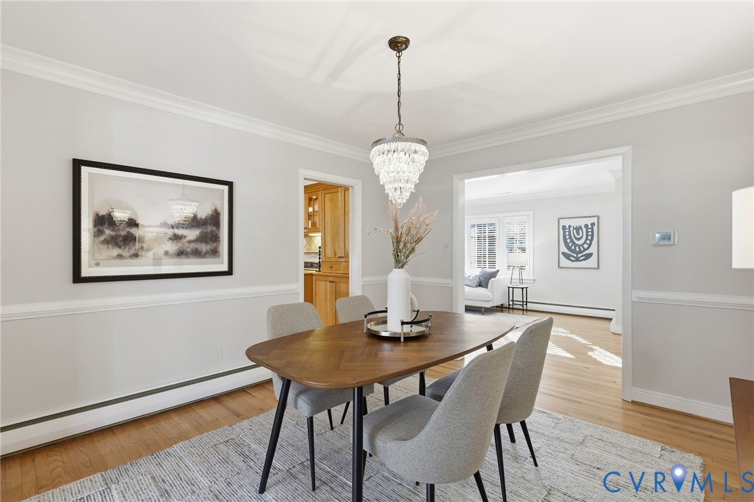 8810 Wishart Road Henrico, VA 23229 - Photo 20 of 49 The formal dining room features a crystal chandeli