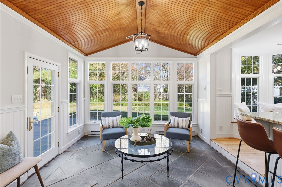 8810 Wishart Road Henrico, VA 23229 - Photo 22 of 49 The sunroom features a slate floor and gorgeous to