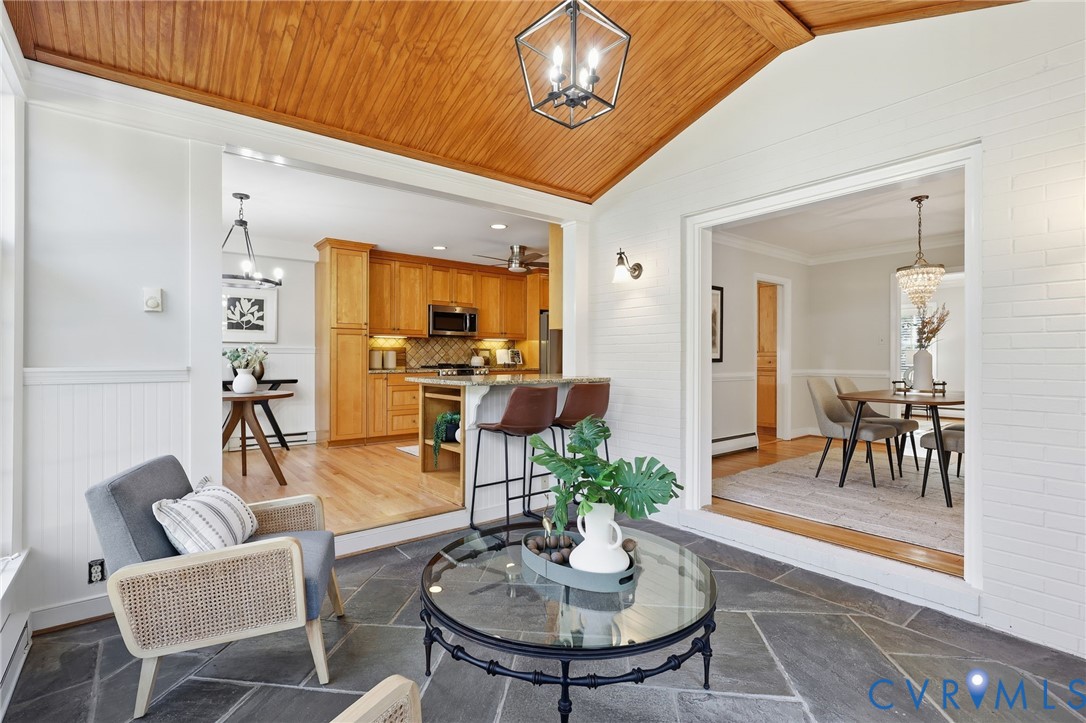 8810 Wishart Road Henrico, VA 23229 - Photo 23 of 49 The sunroom features a slate floor and gorgeous to