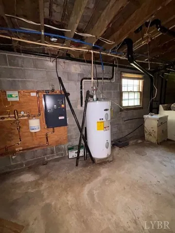 a view of water heater room