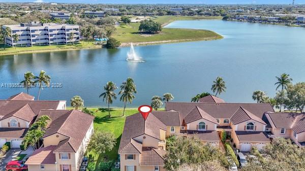 14817 Balgowan Road, Unit 2015 Miami Lakes, FL 33016 - Photo 35 of 39 an aerial view of a house with outdoor space and lake view