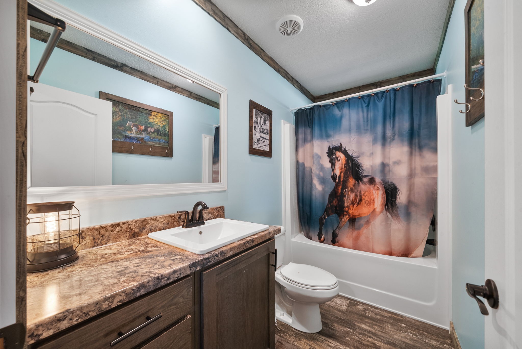 164 Meredith Lane Guthrie, KY 42234 - Photo 27 of 57 a bathroom with a granite countertop sink mirror and toilet
