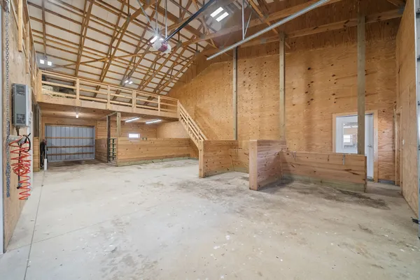 a view of a storage room