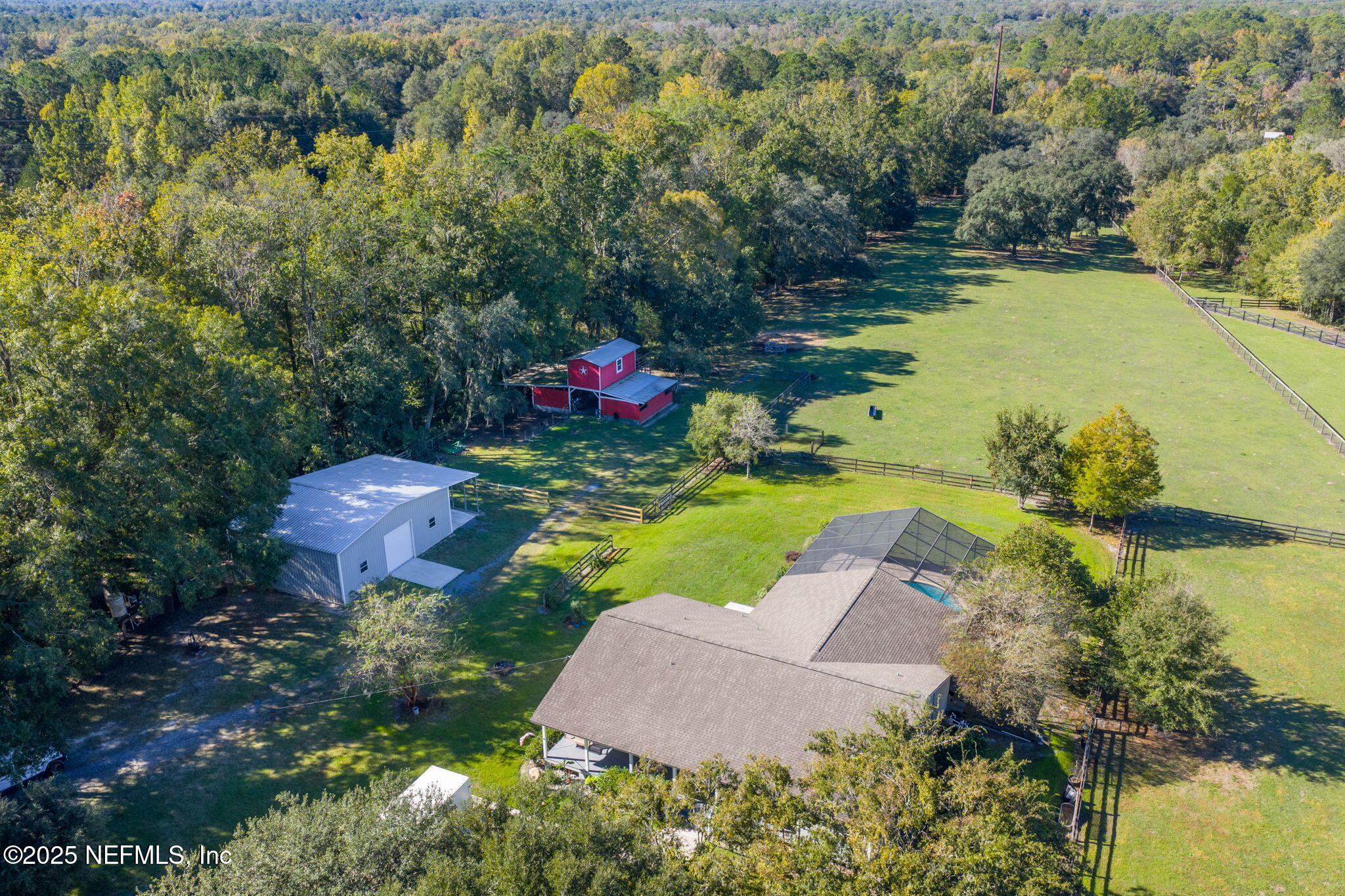 4299 Hawk Haven Road Middleburg, FL 32068 - Photo 13 of 100 Aerial View of Home and Main Structures