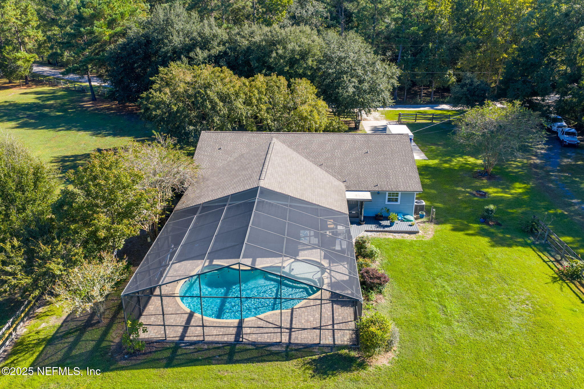 4299 Hawk Haven Road Middleburg, FL 32068 - Photo 98 of 100 Rear View of Home and Pool