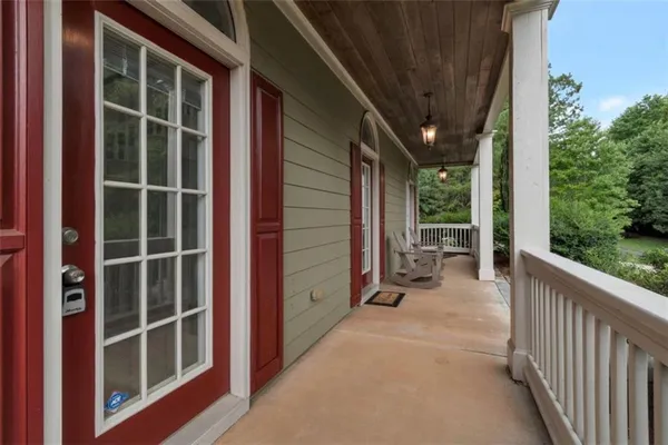 a view of front door and porch