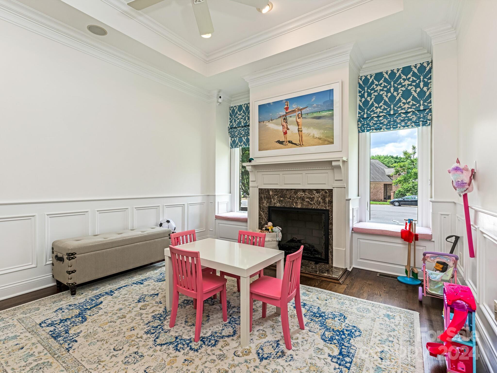 330 South Canterbury Road Charlotte, NC 28211 - Photo 5 of 41 a living room with furniture and a fireplace