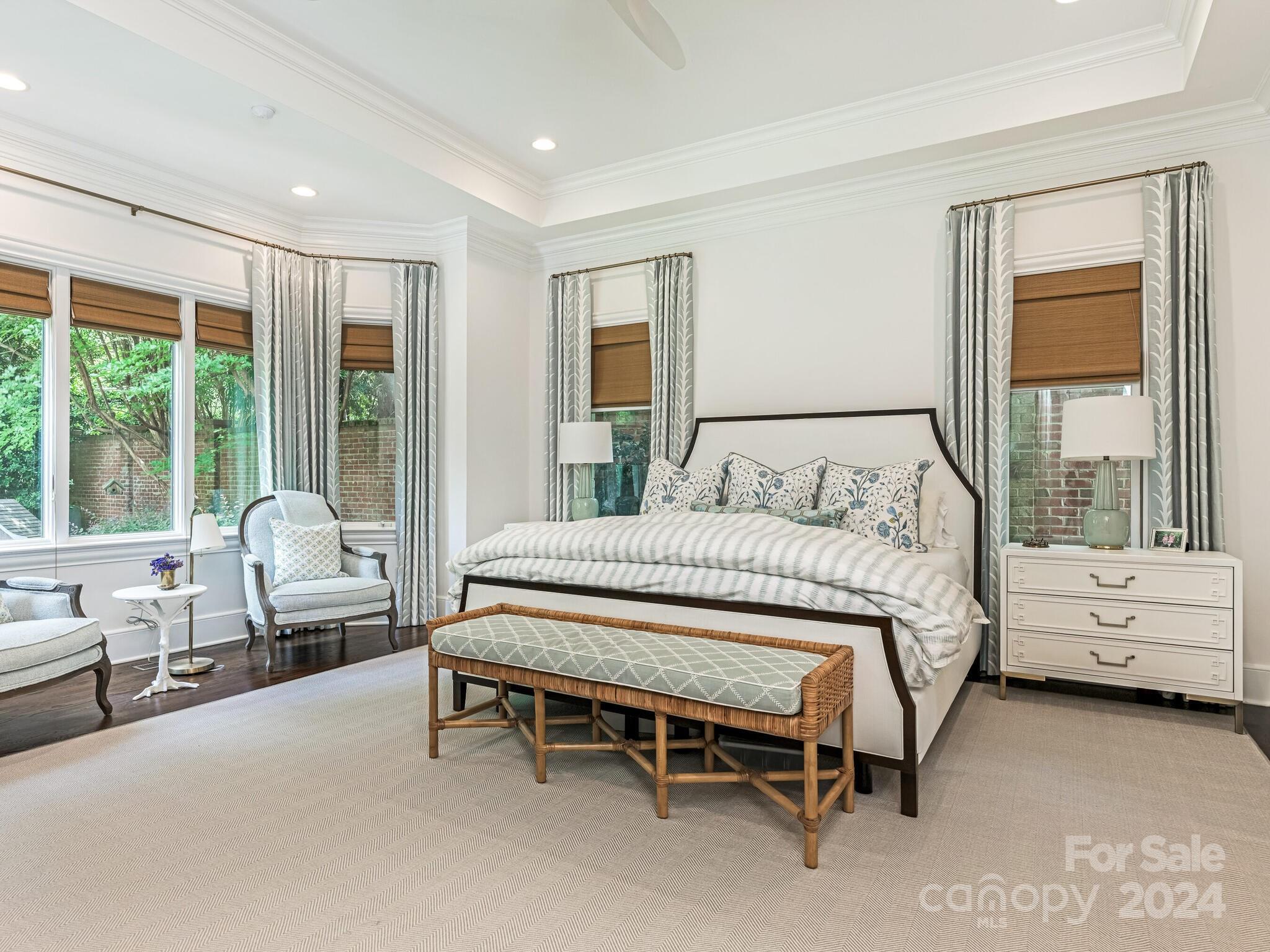 330 South Canterbury Road Charlotte, NC 28211 - Photo 8 of 41 a bedroom with a bed and a large window