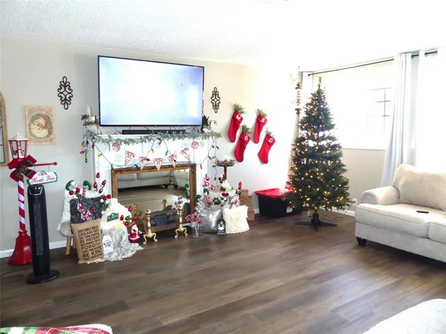 a living room with furniture and a couch