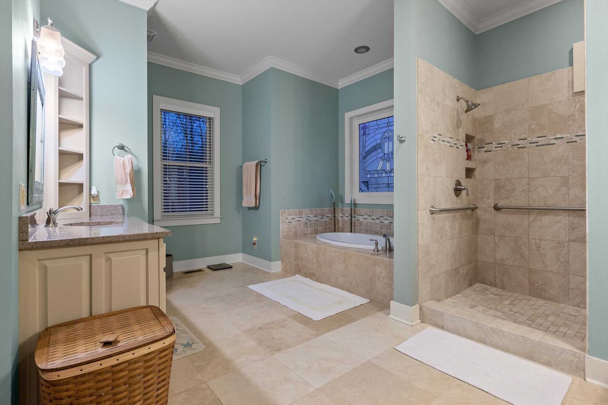 116 Twilight Trail Dunlap, TN 37327 - Photo 35 of 80 a spacious bathroom with a granite countertop sink a toilet and shower