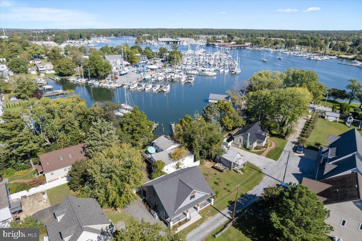 206 Point Lane Solomons, MD 20688 - Photo 41 of 46 an aerial view of a city with lots of residential buildings and ocean view