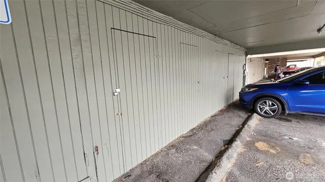 a view of a car garage