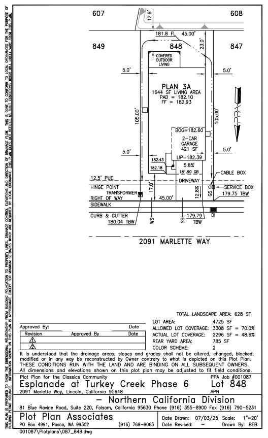 2091 Marlette Way Lincoln, CA 95648 - Photo 3 of 20 2091 Marlette Way Preliminary Plot Plan
