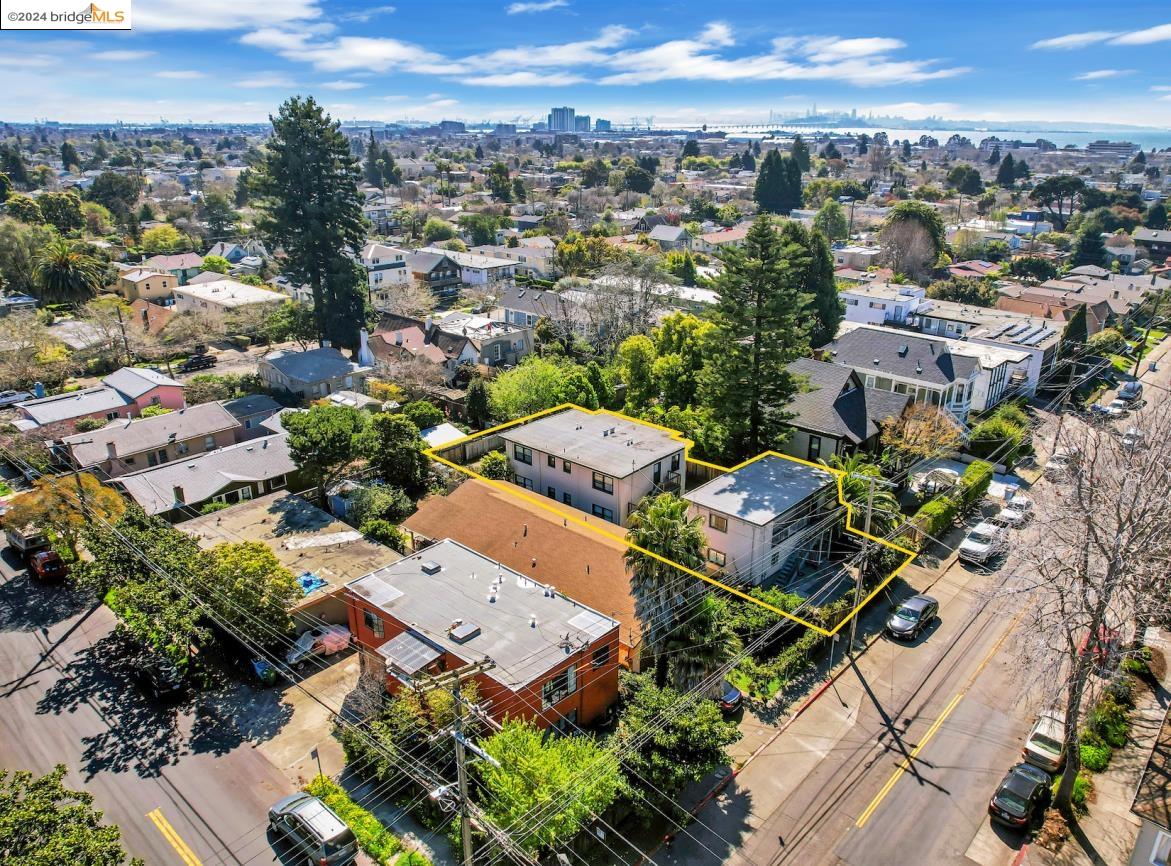 an aerial view of a city with lots of residential buildings