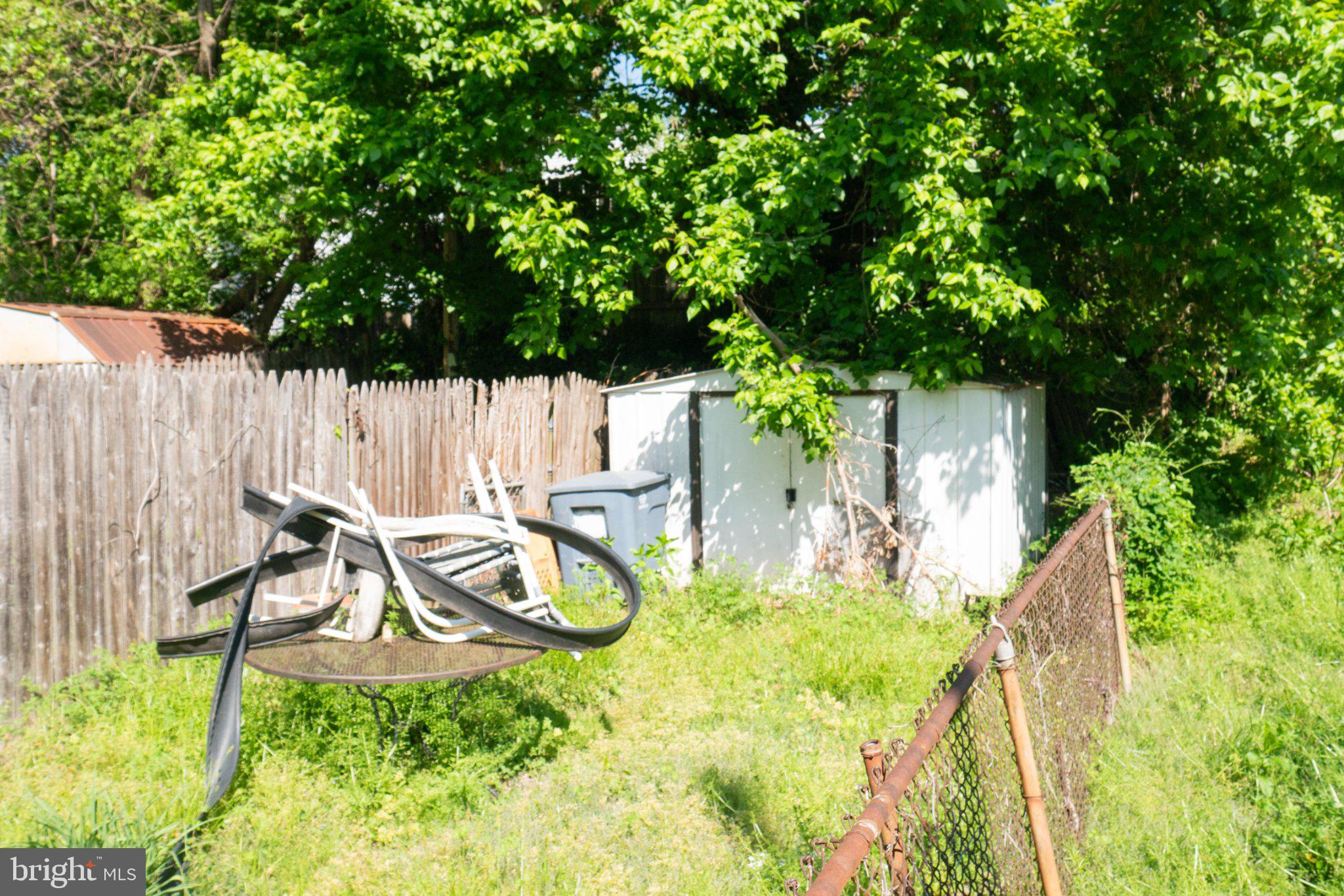 2232 Chester Street Southeast Washington, DC 20020 - Photo 32 of 35 Overgrown yard with storage sheds.