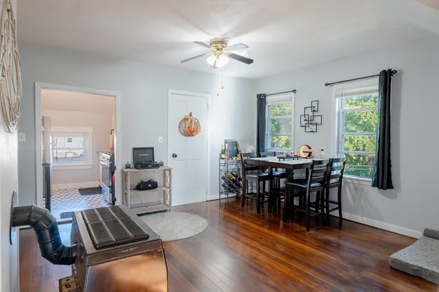 a kitchen with cabinets and appliances