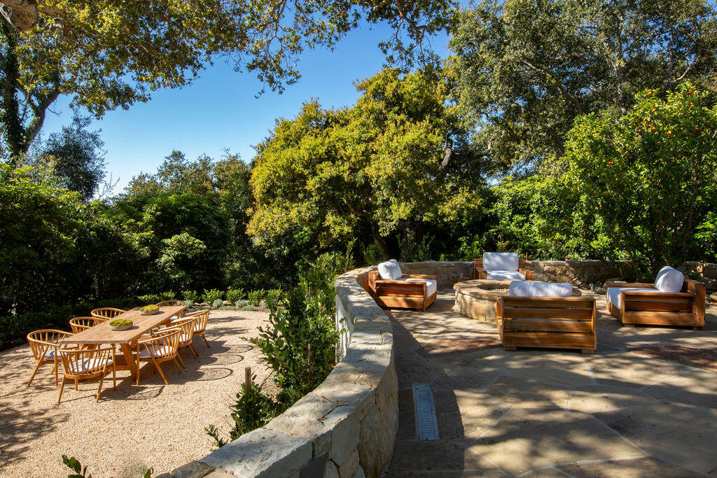 1839 East Mountain Drive Montecito, CA 93108 - Photo 21 of 24 a view of a backyard with sitting area