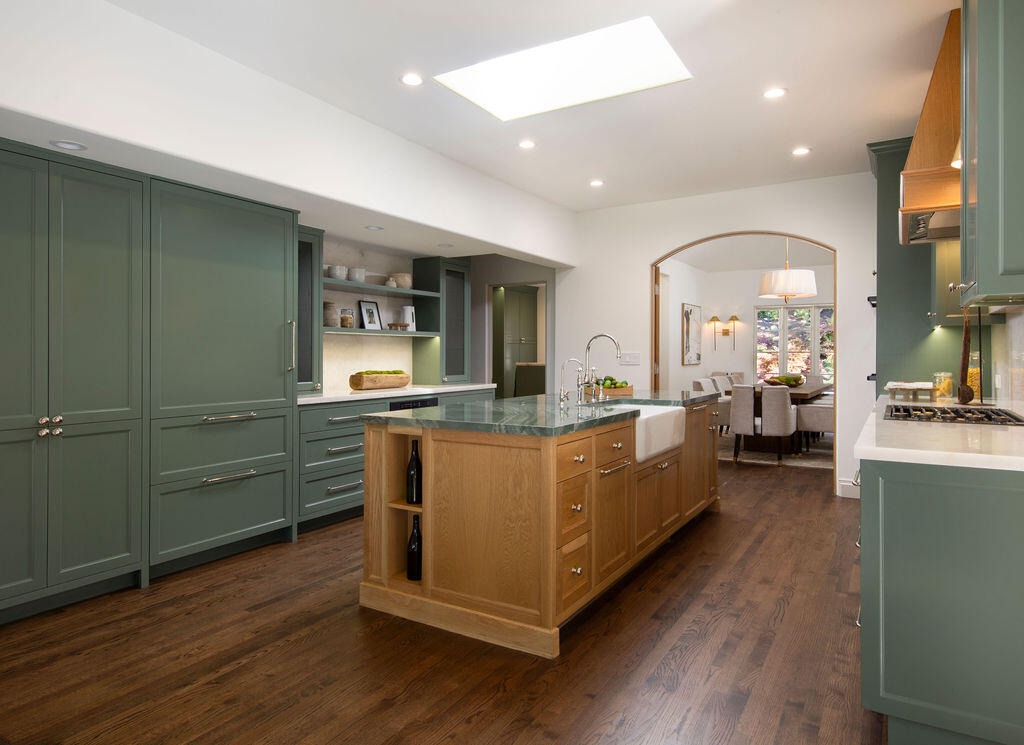 1839 East Mountain Drive Montecito, CA 93108 - Photo 10 of 24 a large room with kitchen island a large counter top space and stainless steel appliances