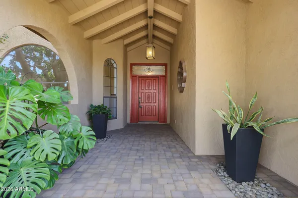 a view of a entryway door of the house