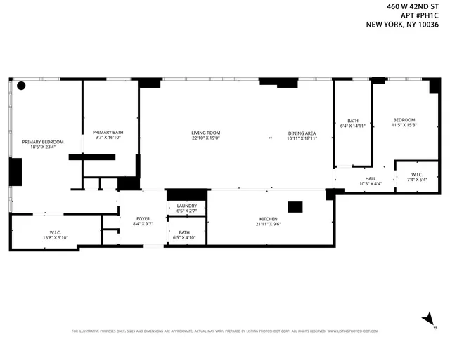 $6,490,000 | 460 West 42nd Street, Unit PH1C | Hell's Kitchen