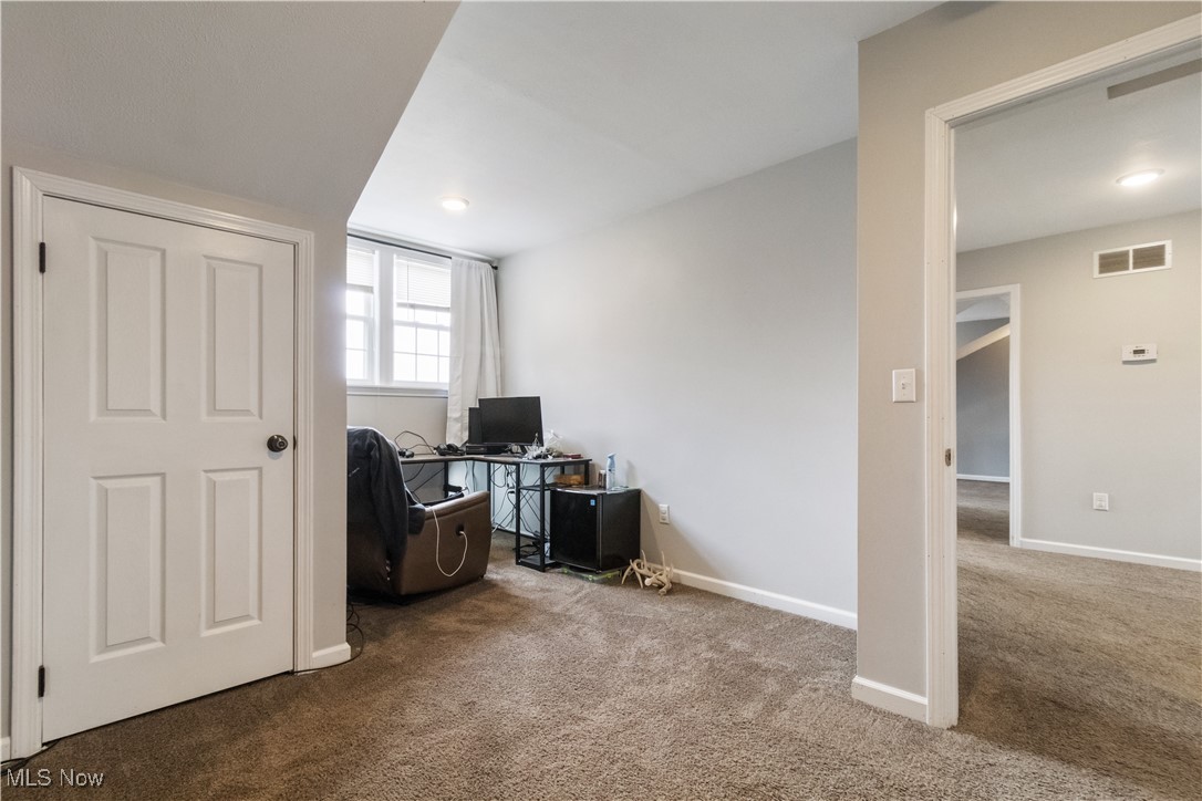 57459 Shry Road Barnesville, OH 43713 - Photo 19 of 44 Office space featuring carpet flooring and recessed lighting