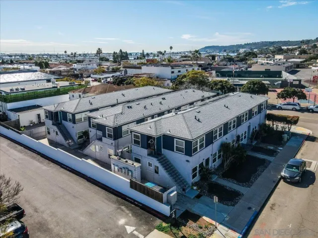 a view of a balcony with an ocean