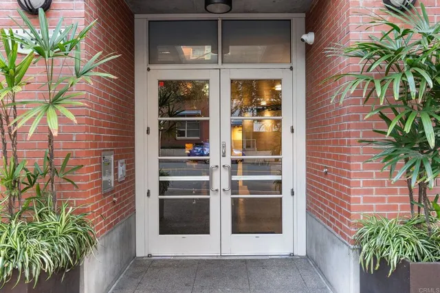 a front view of a building