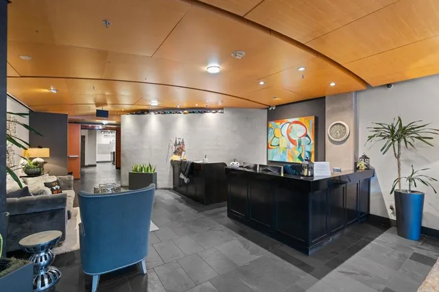 a view of a city with tall buildings