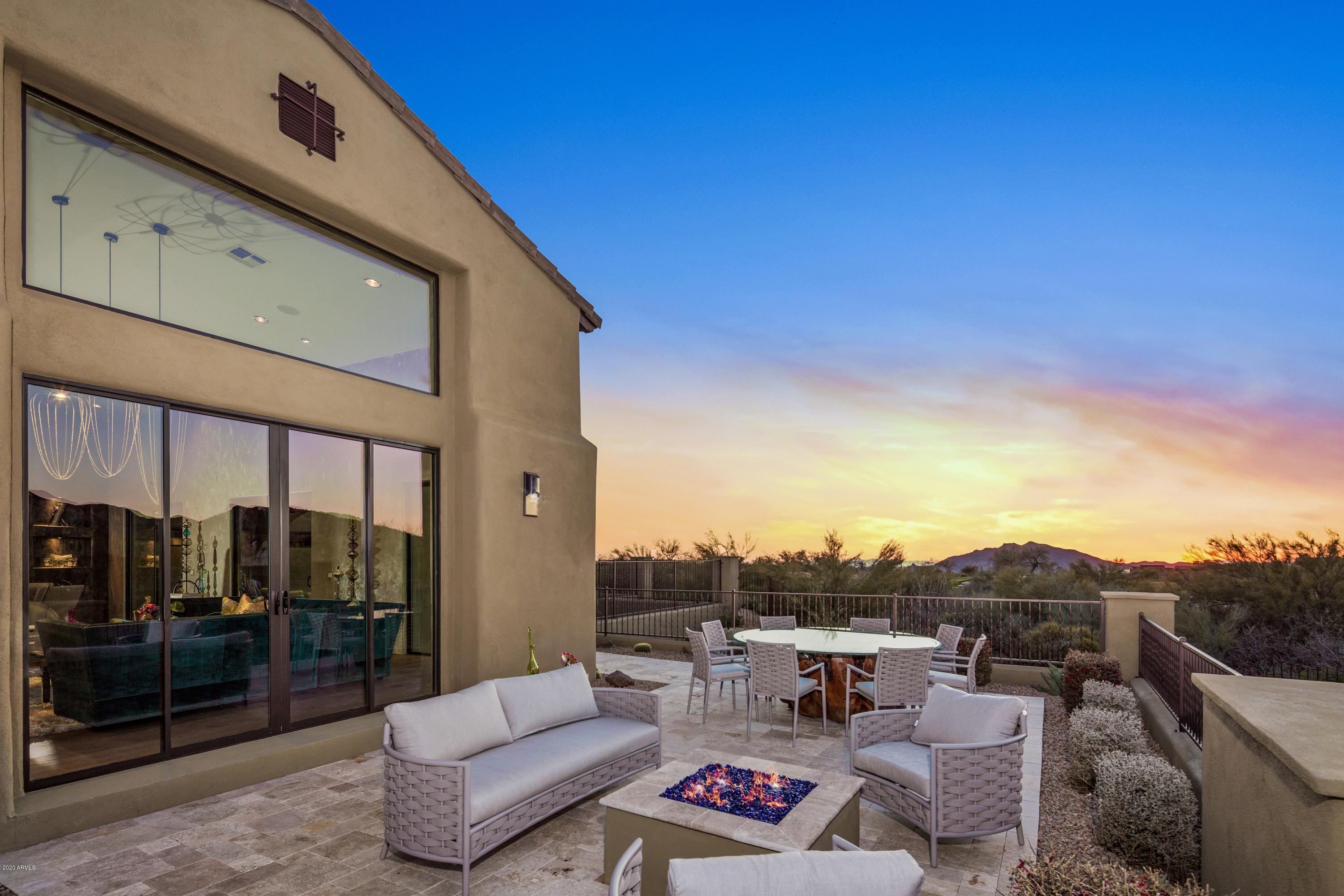 10141 East Joy Ranch Road Scottsdale, AZ 85262 - Photo 34 of 48 Sunset Patio and Firepit