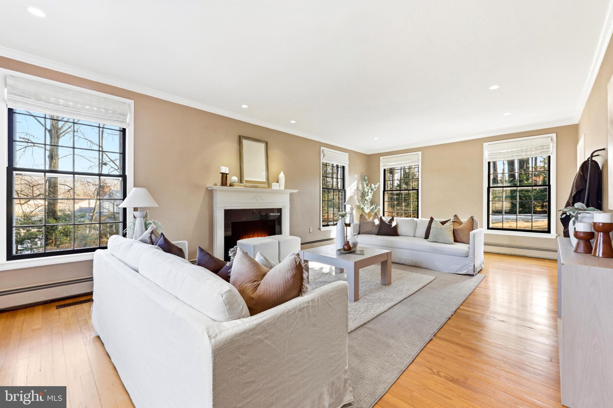 9101 Warfield Road Gaithersburg, MD 20882 - Photo 11 of 44 a living room with furniture and a fireplace
