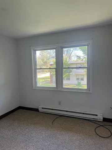 an empty room with a window