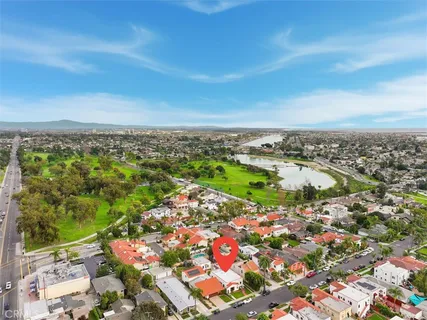 an aerial view of multiple house