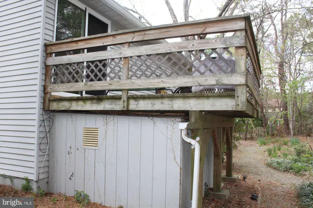 a view of a wooden door
