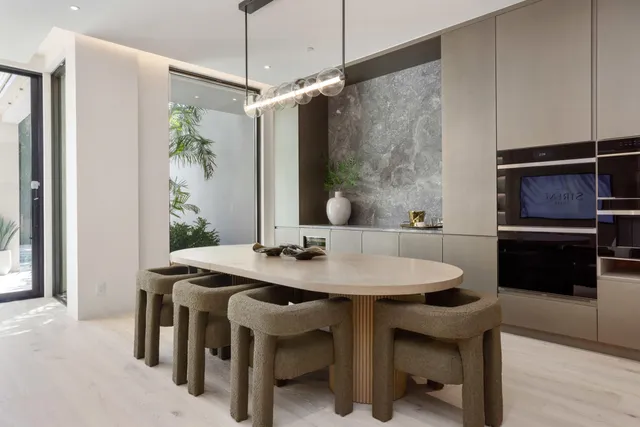 a view of an outdoor space with seating