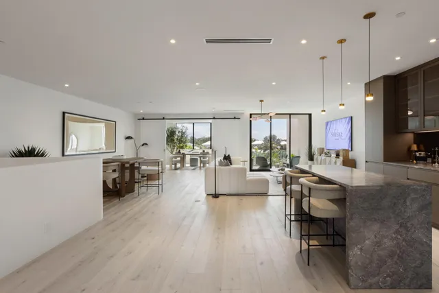 a view of an outdoor space with seating