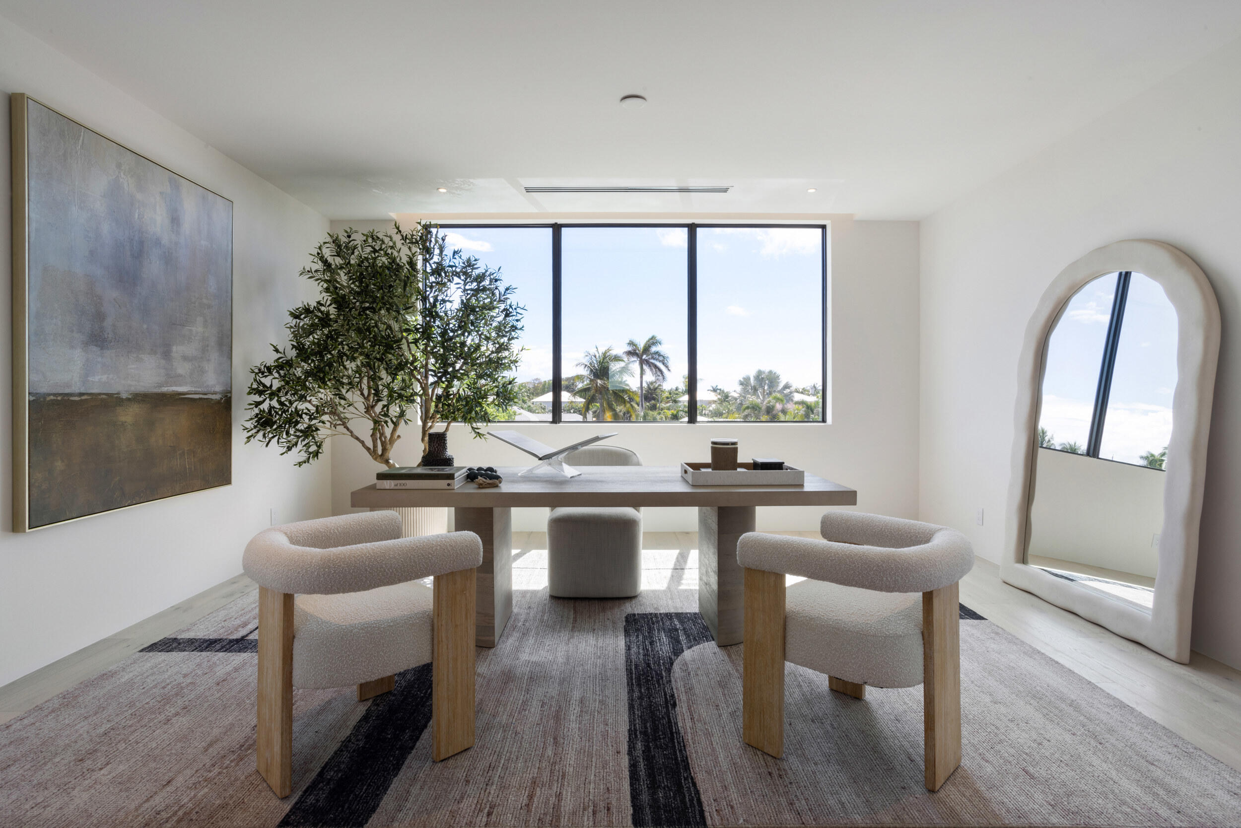 1252 George Bush Boulevard Delray Beach, FL 33483 - Photo 55 of 63 a living room with furniture a large window and dining table