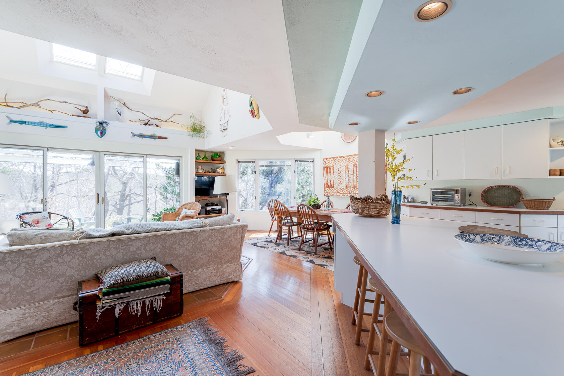 506 Old Chequessett Neck Road Wellfleet, MA 02667 - Photo 15 of 46 a living room with furniture and a large window