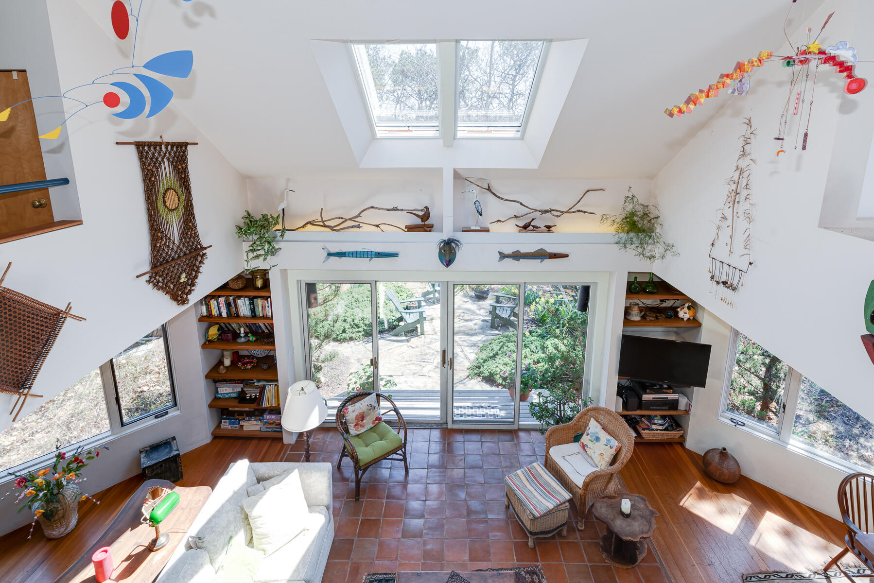506 Old Chequessett Neck Road Wellfleet, MA 02667 - Photo 21 of 46 a living room with furniture and a flat screen tv