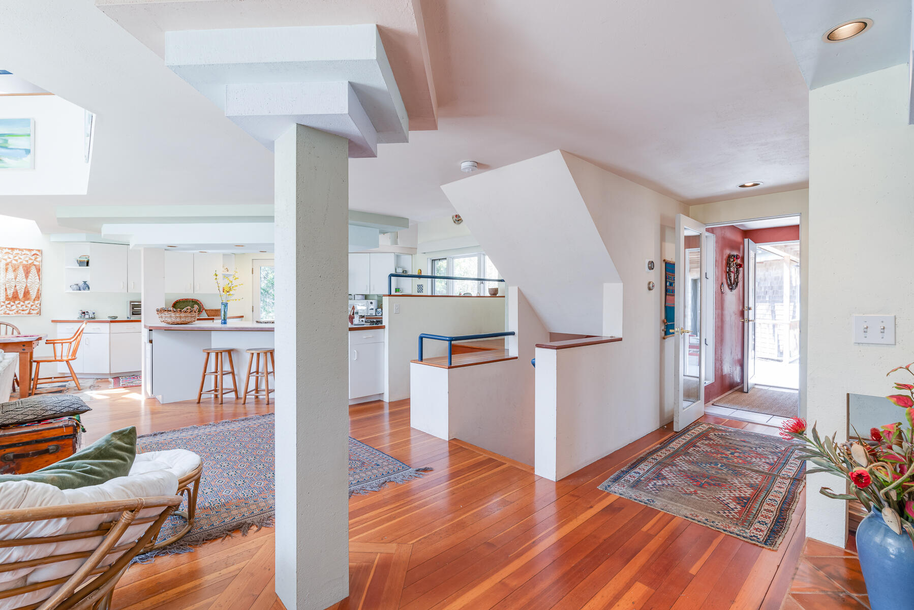506 Old Chequessett Neck Road Wellfleet, MA 02667 - Photo 7 of 46 a view of kitchen and dining room with wooden floor