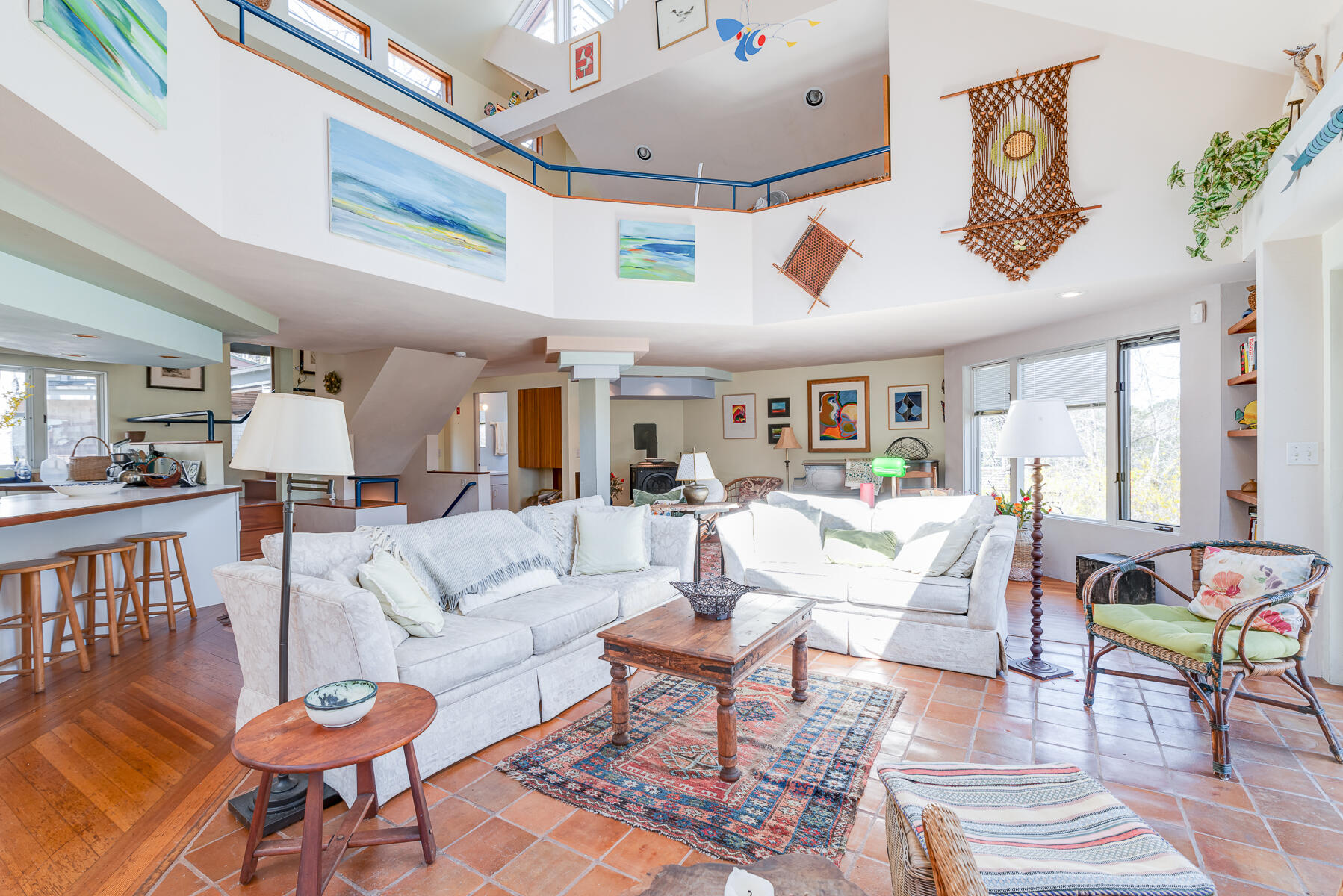 506 Old Chequessett Neck Road Wellfleet, MA 02667 - Photo 10 of 46 a living room with furniture and a dining table