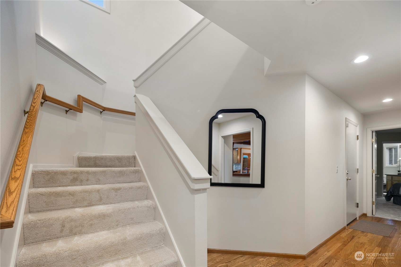 5381 242nd Place Northeast Redmond, WA 98053 - Photo 20 of 40 a view of staircase with white walls and a window