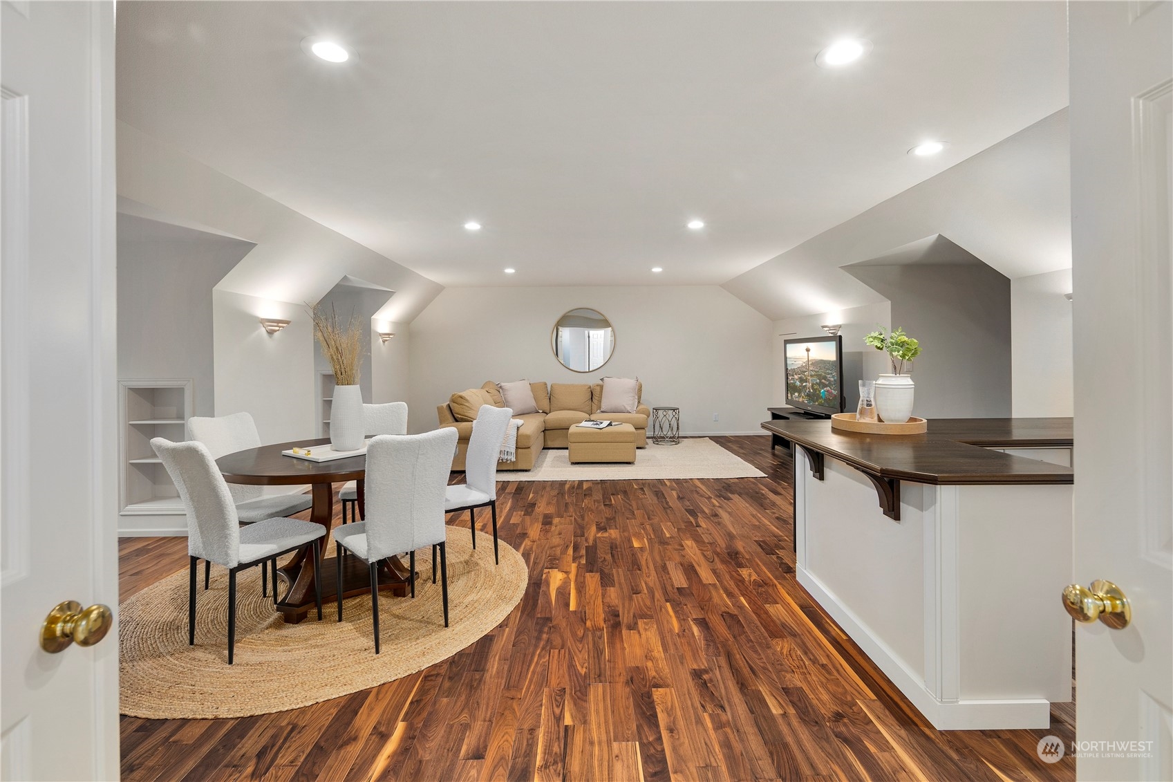 5381 242nd Place Northeast Redmond, WA 98053 - Photo 28 of 40 a view of a dining room with furniture and wooden floor