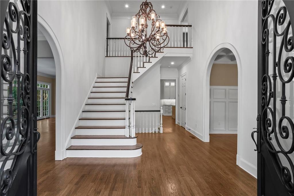 1235 West Garmon Road Northwest Atlanta, GA 30327 - Photo 4 of 46 a view of entryway with wooden floor