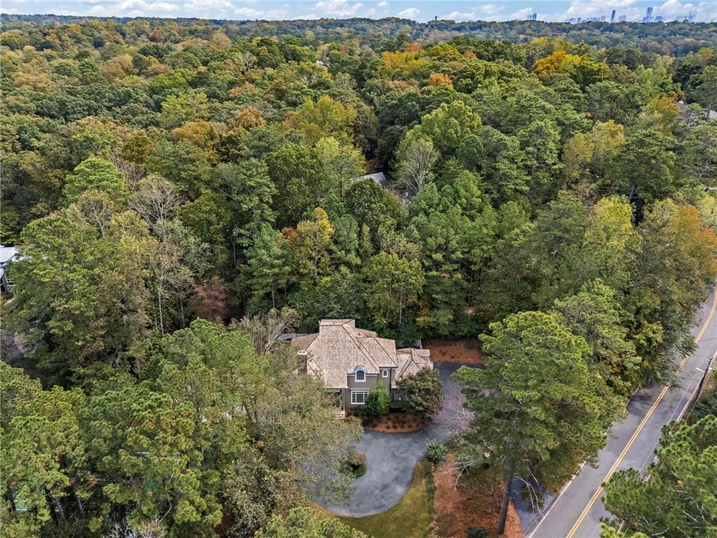 1235 West Garmon Road Northwest Atlanta, GA 30327 - Photo 42 of 46 an aerial view of a house with a yard