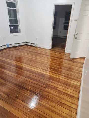 wooden floor in a white building