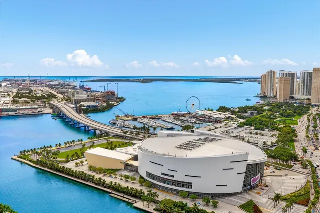 an aerial view of a city