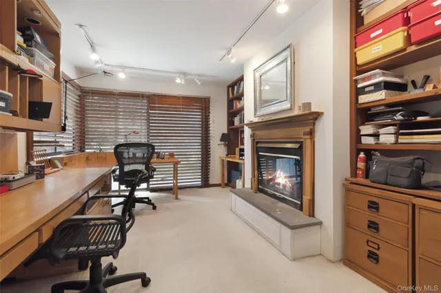 a view of outdoor space with seating