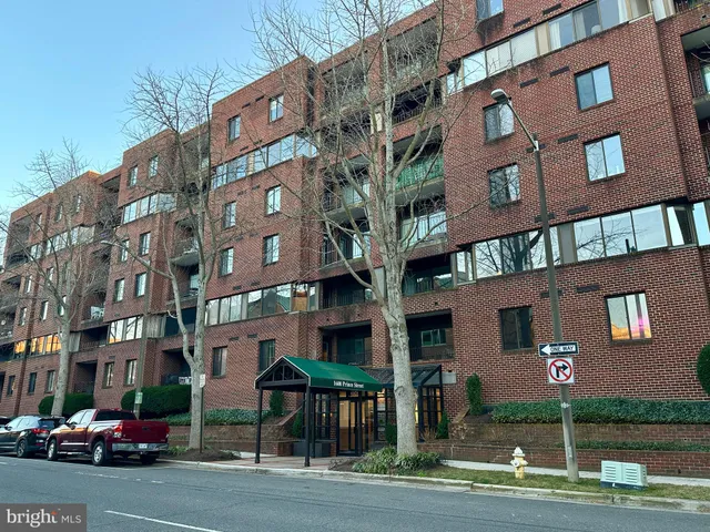 a front view of a building with street view