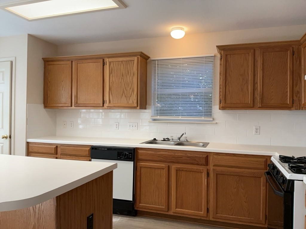 1511 Thibodeaux Drive Round Rock, TX 78664 - Photo 13 of 31 Kitchen with light countertops, dishwasher, and tasteful backsplash